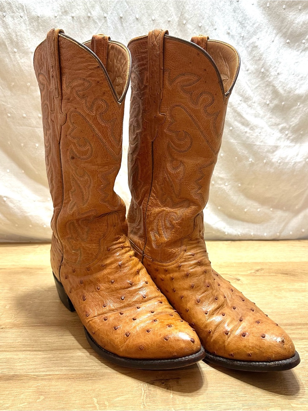 Lucchese Full Quill Ostrich Boots Cowboy‎ Ranch Western Rodeo